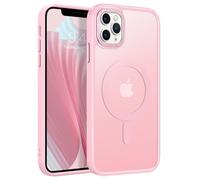 BENTOBEN Coque pour iPhone 11 Pro Max Compatible avec MagSafe, Magnétique Case Protection Antichoc Complète,Étui Dos Translucide Anti Rayures Fem Hom Coque pour iPhone 11 Pro Max 6.5''-Rose