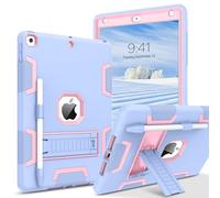 BENTOBEN Étui pour iPad 9e génération, iPad 8e génération, iPad 7e génération, iPad 10.2 2021/2020/2019, Coque de Protection 3 en 1 Robuste et résistante aux Chocs avec Support pour Stylo, Bleu Clair