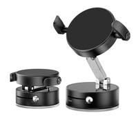 BENTOBEN Support Téléphone Voiture à Ventouse sous Vide,Support Magnétique & Bras de Serrage 2 en 1 pour Tous Les Téléphones-Pliable & Rotatif à 360°-Aimants Puissante pour Miroir/Voiture