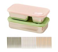 Bentos Récipient empilable pour pique-nique et camping Boîte alimentaire portable en acier inoxydable 304 avec joint en silicone