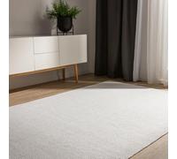 benuta Basic Tapis Coton Tissé à la Main Ron - Blanc 70x140 cm - 100% Naturel - Style: Uni, Minimaliste - Entretien Facile pour Salon Chambre