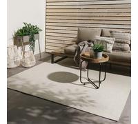 benuta Basic Tapis Extérieur & Intérieur Iowa - Crème 300x300 cm - Look Jute Boho - Résistant UV - pour Balcon, terrasse, Jardin, Cuisine, Salon - Durable, Robuste - Convient espaces intérieurs