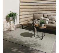 benuta Basic Tapis Extérieur & Intérieur Iowa - Gris Clair 300x300 cm - Look Jute Boho - Résistant UV - pour Balcon, terrasse, Jardin, Cuisine, Salon - Durable, Robuste - Convient espaces intérieurs