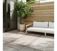 benuta Basic Tapis Exterieur Kaleo - Beige 200x300 cm - Géométrique - Intempéries et UV résistant Balcon, terrasse, Jardin, Cuisine, Salon, Couloir, Salle à Manger - Nettoyage Facile