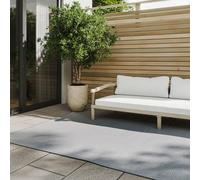 benuta Basic Tapis Exterieur Lou - Bleu 200x300 cm - Intempéries et UV résistant - Multifonction Balcon, terrasse, Jardin - Cuisine, Salon, Couloir, Salle à Manger - Entretien Facile