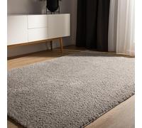 benuta Basic Tapis Poil Long Sohari - Gris Clair 200x290 cm - Lavable - Minimaliste - Doux - pour Chambre, Couloir, Salle à Manger - Compatible avec Chauffage au Sol