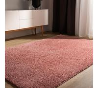 benuta Basic Tapis Poil Long Sohari - Rose 133x190 cm - Lavable - Minimaliste - Doux - pour Chambre, Couloir, Salle à Manger - Compatible avec Chauffage au Sol