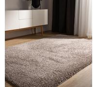 benuta Basic Tapis Poil Long Sohari - Taupe 360x460 cm - Lavable - Minimaliste - Doux - pour Chambre, Couloir, Salle à Manger - Compatible avec Chauffage au Sol