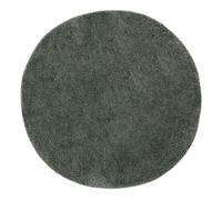 benuta Basic Tapis Poils Long Soho - Vert 80 cm Rond - Doux Minimaliste - Lavable - Nettoyage Facile - Compatible avec Chauffage au Sol - pour Chambre, Couloir, Salle à Manger