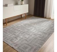 benuta Basic Tapis Salon Claire - Gris 240x340 cm - Minimaliste géométrique rétro - Facile Entretien - Compatible Chauffage - pour Chambre, Bureau, Couloir, Bebe
