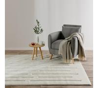benuta Basic Tapis Salon Elvy - Crème 200x300 cm - Abstrait Doux Relief, Boho - Facile à Nettoyer - Résistant - Compatible avec Chauffage au Sol