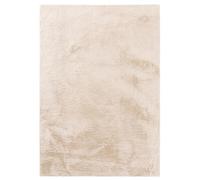 benuta Basic Tapis Salon Fausse Fourrure Furry - Beige 120x170 cm - pour Chambre, Bureau, Couloir, Bebe - Doux - Antidérapant - Lavable - Chauffage Sol