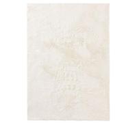 benuta Basic Tapis Salon Fausse Fourrure Furry - Crème 60x120 cm - pour Chambre, Bureau, Couloir, Bebe - Doux - Antidérapant - Lavable - Chauffage Sol