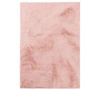 benuta Basic Tapis Salon Fausse Fourrure Furry - Rose 160x230 cm - pour Chambre, Bureau, Couloir, Bebe - Doux - Antidérapant - Lavable - Chauffage Sol