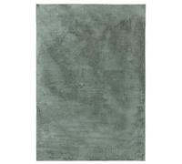 benuta Basic Tapis Salon Fausse Fourrure Furry - Vert 140x200 cm - pour Chambre, Bureau, Couloir, Bebe - Doux - Antidérapant - Lavable - Chauffage Sol