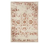 benuta Basic Tapis Salon Suki - Crème/Orange 80x150 cm - Synthétique - Rectangulaire Vintage Oriental - Entretien Facile Salon Chambre