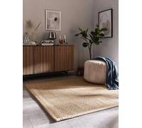 Benuta Greta Tapis en sisal pur - Crème 150x150 cm - 100% sisal - Bordure, uni, vie naturelle - Scandi Living - Facile d'entretien