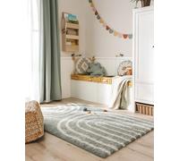 benuta Lytte Tapis Enfant Chambre Gobi - Bleu 140x200 cm - Fausse Fibre - Rectangulaire Style: Motifs Bebe, Scandi - Facile Entretien - pour Salon, Bureau, Couloir