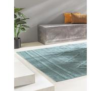 benuta Nest Bonte Tapis en fibre synthétique, convient à l'extérieur, rectangulaire, facile d'entretien, pour salle à manger, cuisine, extérieur/terrasse, turquoise, 120 x 170 cm