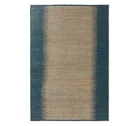 benuta Tapis en jute pure Tulsi - Bleu 80 x 150 cm - Sisal/jute - Rectangulaire et de style : vintage, ethnique, rétro - Facile d'entretien pour le salon et la chambre à coucher