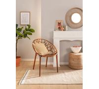 benuta Tapis en laine pop Karla - Beige 80 x 250 cm - Coton - Laine - Chemin de couloir & style : uni, hygge & cozy, minimaliste - Facile d'entretien pour le salon et la chambre à coucher