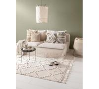 benuta Tapis OYO Cream - 80 x 150 cm - Look bohème élégant - pour Chambre à Coucher et Salon - Tissé à la Machine - Convient pour Chauffage au Sol