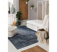 Benuta Tapis Pop Laury - Bleu 160 x 230 cm - Fibre synthétique - Rectangulaire et Style : Vintage - Facile d'entretien pour Le Salon et la Chambre à Coucher
