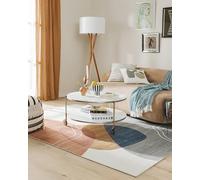 benuta Tapis Pop Laury - Multicolore 160 x 230 cm - Fibre synthétique - Rectangulaire & dans le style : abstrait, géométrique, rétro, Scandi Living - Facile d'entretien pour salon, chambre à coucher