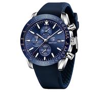 BENYAR by Montre Homme 30M Etanche Analogique Quartz Chronographe Lumineuses Date Grand Cadran Classique Mode Affaires Montres Bracelet Cadeau élégant pour Hommes