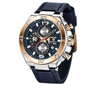 BENYAR by Montre Homme Montres Bracelet pour Homme chronographe étanche avec Calendrier Luxe Sport habillée Cadeau Montres NoëlCadeau Fête des Pères Bracelet en Cuir/Acier Inoxydable