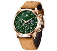 BENYAR by Montre Homme Montres Bracelet pour Homme chronographe étanche avec Calendrier Luxe Sport habillée Cadeau Montres NoëlCadeau Fête des Pères Bracelet en Cuir/Acier Inoxydable