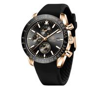 BENYAR Montre Homme Etanche Analogique Quartz Chronographe Lumineuses Date Grand Cadran Classique Mode Affaires Montres Cadeau élégant pour Hommes,Noir Doré
