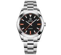 BENYAR Montre mécanique automatique pour homme Modèle 5218 - Cadran en cristal saphir, acier inoxydable, étanche à 100 m, à remontage automatique, montre-bracelet d'affaires, Noir BY5218, Sports