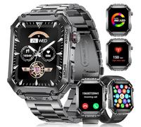 BENYAR SMART EF2 Pro Montre Connectée Homme-1.91'' Écran/500mAh Batterie,IP68 Étanche Montre de Fitness 3 Sangles avec 100+ Modes Sport,Moniteur Sommeil/Fréquence Cardiaque,Podomètre pour Android iOS