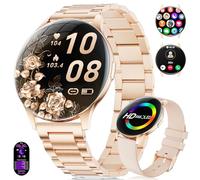 BENYAR SMART Montre Connectée Femme 2026 avec Appels - 7,99 mm Smartwatch Élégante Ultra-Mince avec Écran HD Always-on 1,43 Pouces, IP67 Étanche, 100+ Modes Sport, Santé Féminine pour iOS Android, Or