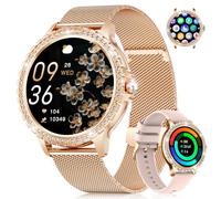 BENYAR SMART Montre Connectée Femme Ultra-Mince avec Écran HD Always-on 1,32 Pouces, IP67 Étanche, 100+ Modes Sport, Santé Féminine pour iOS Android, Or Rose