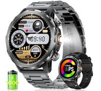 BENYAR SMART Montre Connectée Homme avec Appel Bluetooth 1000mAh, 1,7" HD Écran/LED Lampe/100+ Modes Sportifs, Surveillance Fréquence Cardiaque/SpO2/Sommeil IP68 Étanche Compatible Android iOS