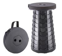 BenyLed Tabouret Télescopique Tabouret Pliant Rétractable Portable Pliable pour Les Voyages, Camping, Pêche, L'extérieur (Noir)