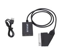 Benytro Convertisseur HDMI vers péritel, NTSC/PAL, adaptateur Plug and Play | Alimentation CC 5 V 1 A, coque ABS, 52,8 x 36,9 x 13 mm, adaptateur et cordon d'alimentation