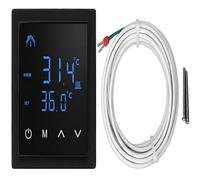 Benytro Thermostat électrique intelligent pour chauffage au sol, contrôle | Support mural, écran tactile LED, précision de 0,5 °C, câble de capteur de 3 m, mémoire de panne d'alimentation
