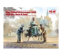 Benz Patent-motorwagen 1886 With Mrs. Benz & Sons - 1:24e -