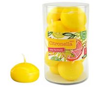 Benza Bougies flottantes jaune citronnelle Ø 45 x 30 mm - 100 pièces