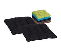 Beo aU91 einfachkissen sK9-d coussin avec 9 surpiqûres 38 x 38 cm épaisseur 6 cm cm-lot de 2-anthracite