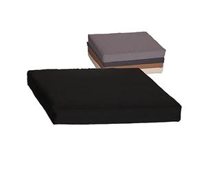 Beo Coussin 80x80 cm déperlant extérieur | Fabriqué en Europe | Coussin pour Palette avec Fermeture éclair et garnissage Amovible | Coussin d'assise Lavable | Coussin de Jardin Gris foncé