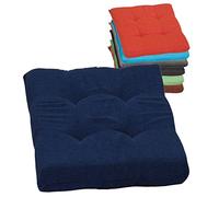 Beo Coussin d’Assise 40x40 cm Carré | Galette de Chaise Respirante fabriquée en UE | Coussin de Chaise résistant aux UV | Coussin de Jardin Lavable | Coussin pour Chaise | Bleu foncé