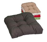 Beo Coussin d’Assise 40x40 cm Semi-Circulaire | Fabriquée en UE | Galette de Chaise Respirante | Coussin de Chaise résistant aux UV | Coussins de Jardin | Coussin pour Chaises | Marron Foncé