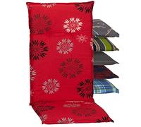 Beo Coussin d’extérieur pour Dossier Haut résistant aux UV Barcelona | Fabriqué en UE | Coussin de Chaise de Jardin Lavable | Coussin Fauteuil de Jardin Respirant | Motif Pissenlit Rouge