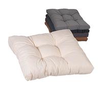 Beo Coussin d'assise 60 x 60 cm imperméable, pour Meubles de Jardin, fabriqué en UE, Beige, Coussin de Chaise à Haute résistance à la lumière, Protection UV Contre la décoloration, certifié Öko-Tex