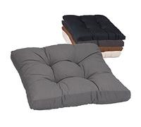 Beo Coussin d'extérieur 60x60 cm imperméable | Fabriqué en UE | Coussin pour Banc et Chaise de Jardin | Coussins d'assise résistants aux UV | Coussin de Palette Confortable en Gris