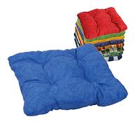 Beo Coussin d'assise pour Chaise de Jardin 36 x 36 cm - Respirant - Fabriqué en UE - Coussin de Chaise d'extérieur matelassé Lavable - Résistant aux UV - sans décoloration - Bleu